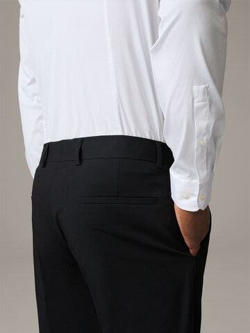 Coupe slim Pantalon à plis 'Melwin' STRELLSON en noir