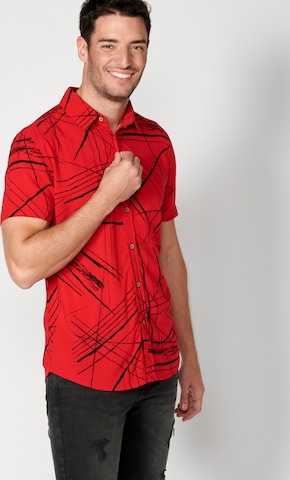 KOROSHI - Regular Fit Camisa em vermelho