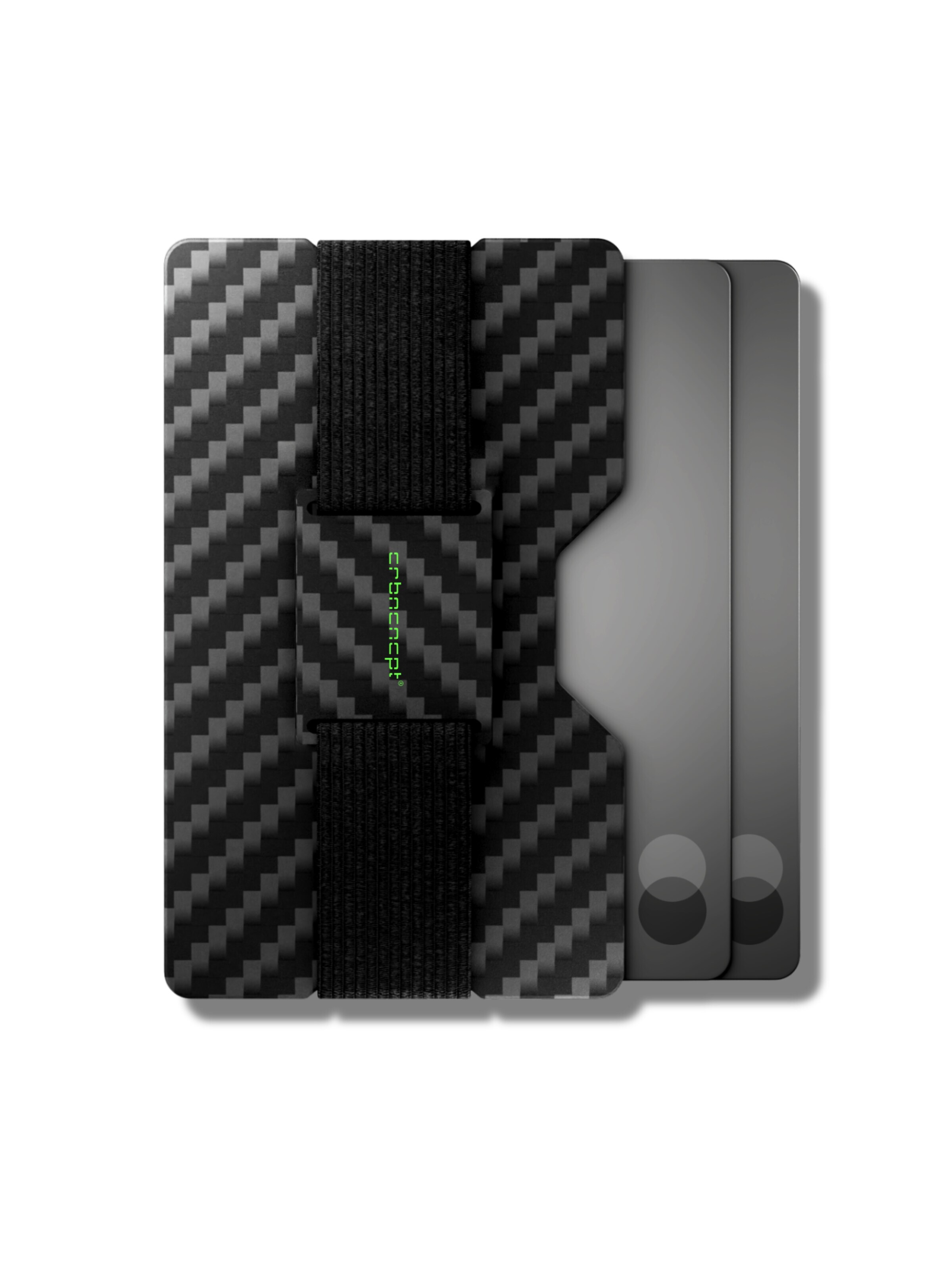 CRBNCNCPT Wallet in Black: front