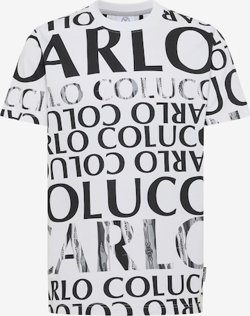 Carlo Colucci T-Shirt 'Dindo' in Weiß: Vorderseite