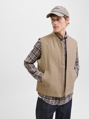 Gilet 'JJEDover' JACK & JONES en beige