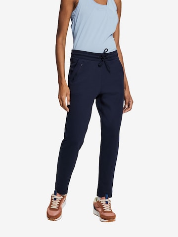 ESPRIT Tapered Broek in Blauw