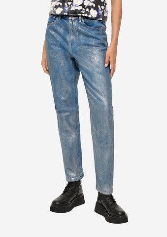 QS Avsmalnet Jeans i blå: forside