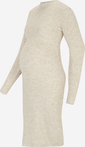 Vero Moda Maternity Knitted dress 'VILLA' in Beige: front