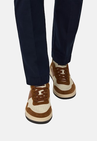 Baskets basses Boggi Milano en marron : devant