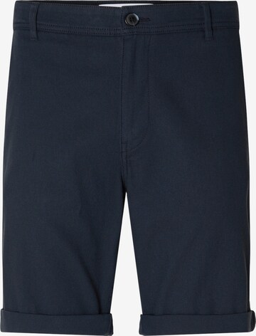 Pantalon chino 'Luton' SELECTED HOMME en bleu : devant