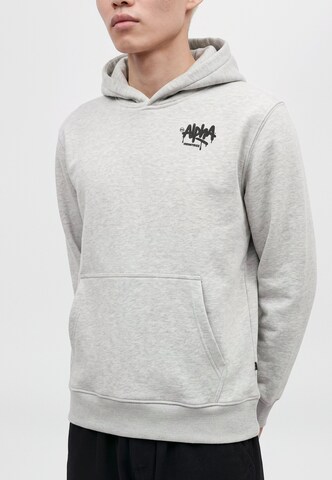 Felpa 'Signature' di ALPHA INDUSTRIES in grigio