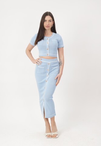 Elara Kostuum in Blauw: voorkant