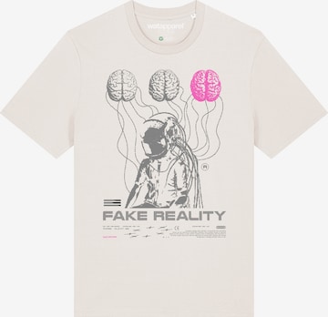 T-Shirt 'Fake Reality' Watapparel en blanc : devant