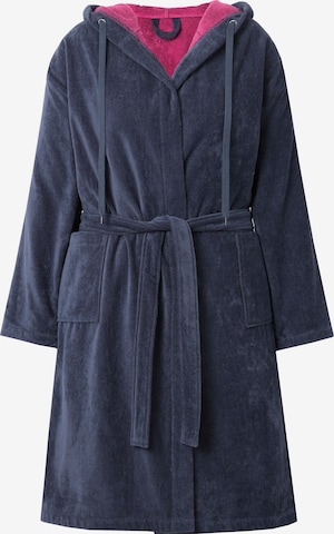 Peignoir long Ulla Popken en bleu : devant