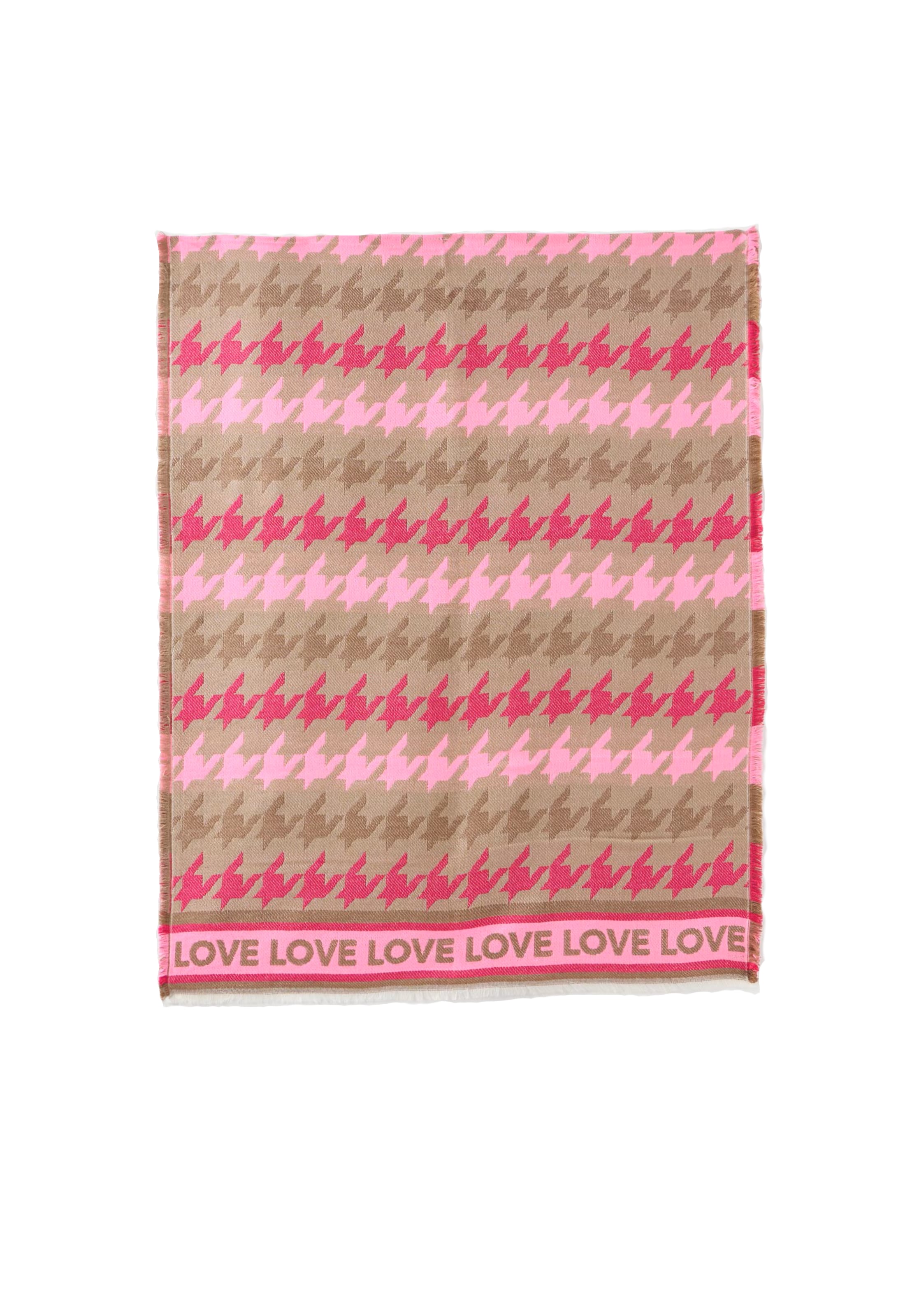 Zwillingsherz - Cachecóis 'Love' em rosa: frente