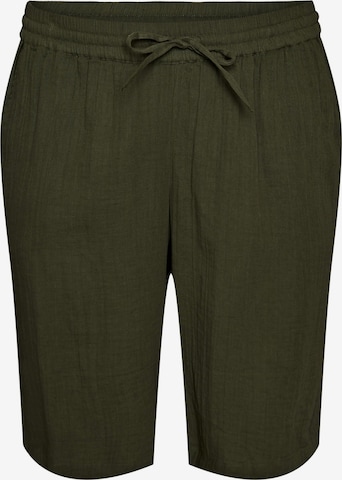 ZizziLoosefit Hlače 'Ivu' - zelena boja: prednji dio