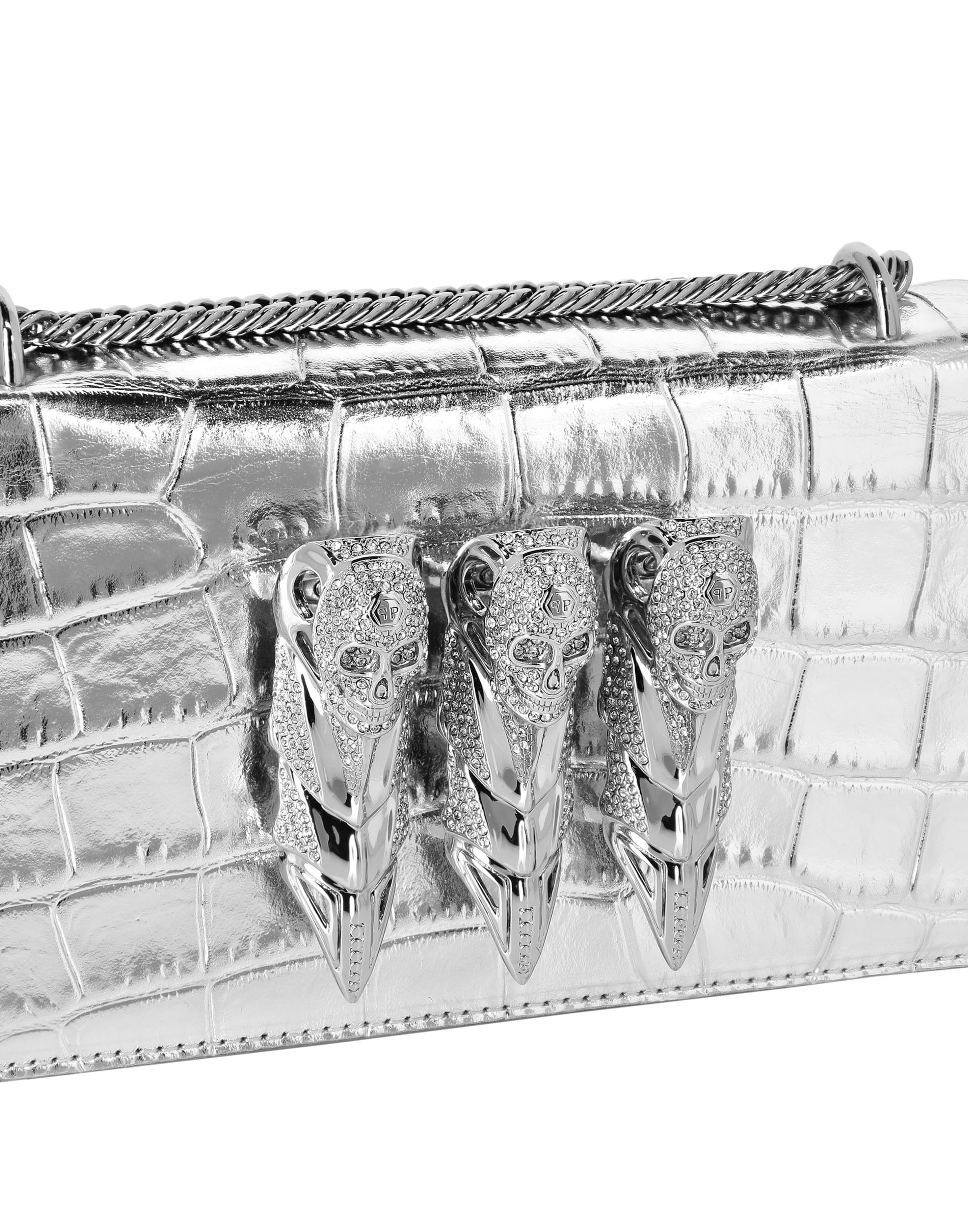 Philipp Plein - Mala de ombro em prata