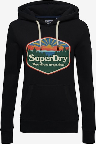 Sweat-shirt 'Travel' Superdry en noir : devant