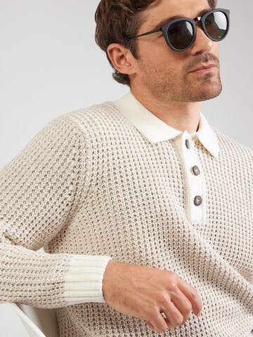 Pulover 'ONSALF' de la Only & Sons pe alb