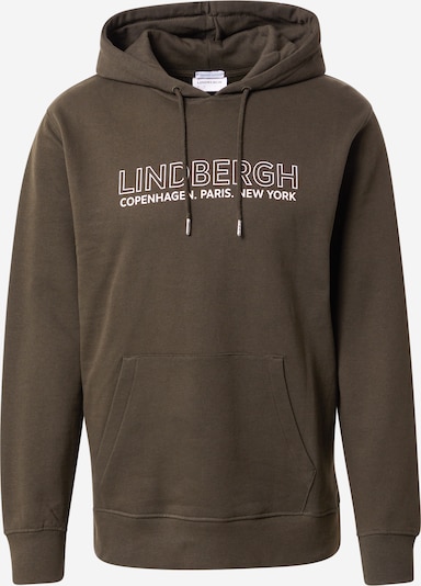 Lindbergh Sweatshirt i khaki / hvid, Produktvisning