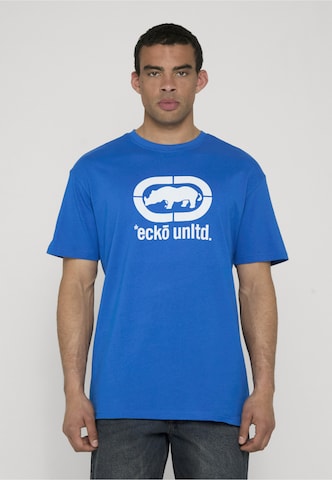 Ecko Unlimited Koszulka 'JohnRhino' w kolorze niebieski: przód