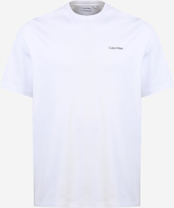 Calvin Klein Big & Tall Shirt in Wit: voorkant