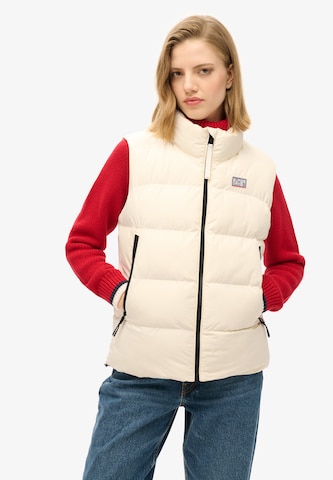 Superdry & Co Bodywarmer in Wit: voorkant