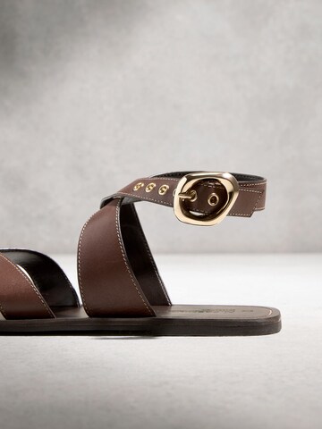 Next T-bar sandals in Brown