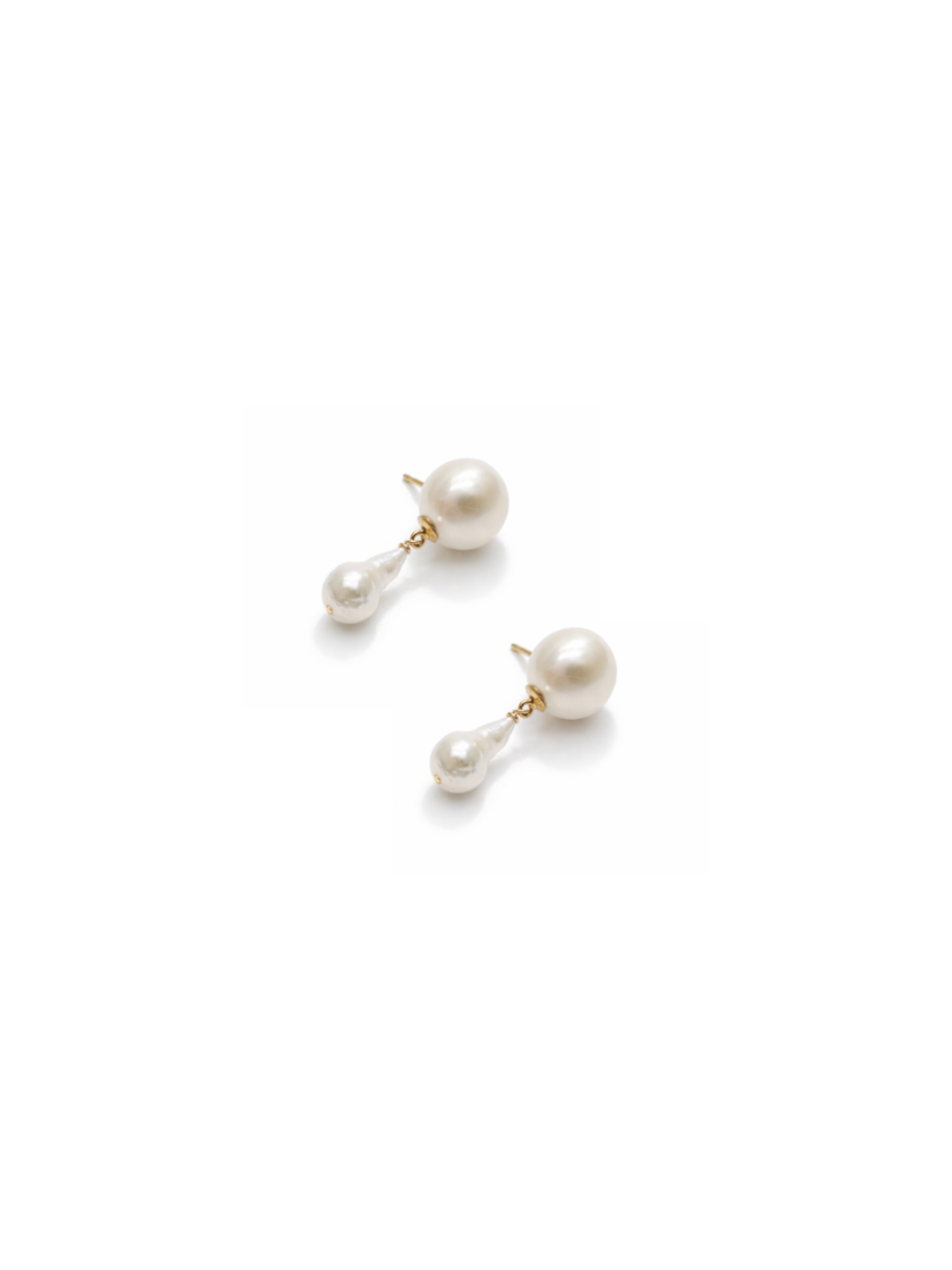 Boucles d'oreilles 'Puces Zamina' LA MAISON GISEL B. en blanc