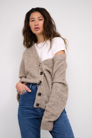 My Essential Wardrobe Knit Cardigan in Beige: front