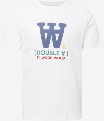WOOD WOOD Shirt 'Ace Typo' in White: front