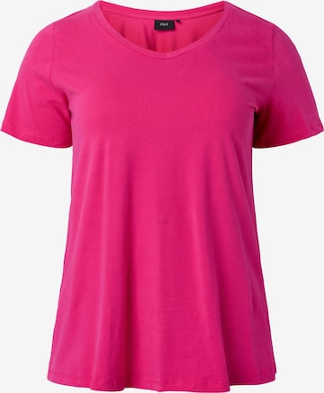 Zizzi Koszulka w kolorze różowy: przód