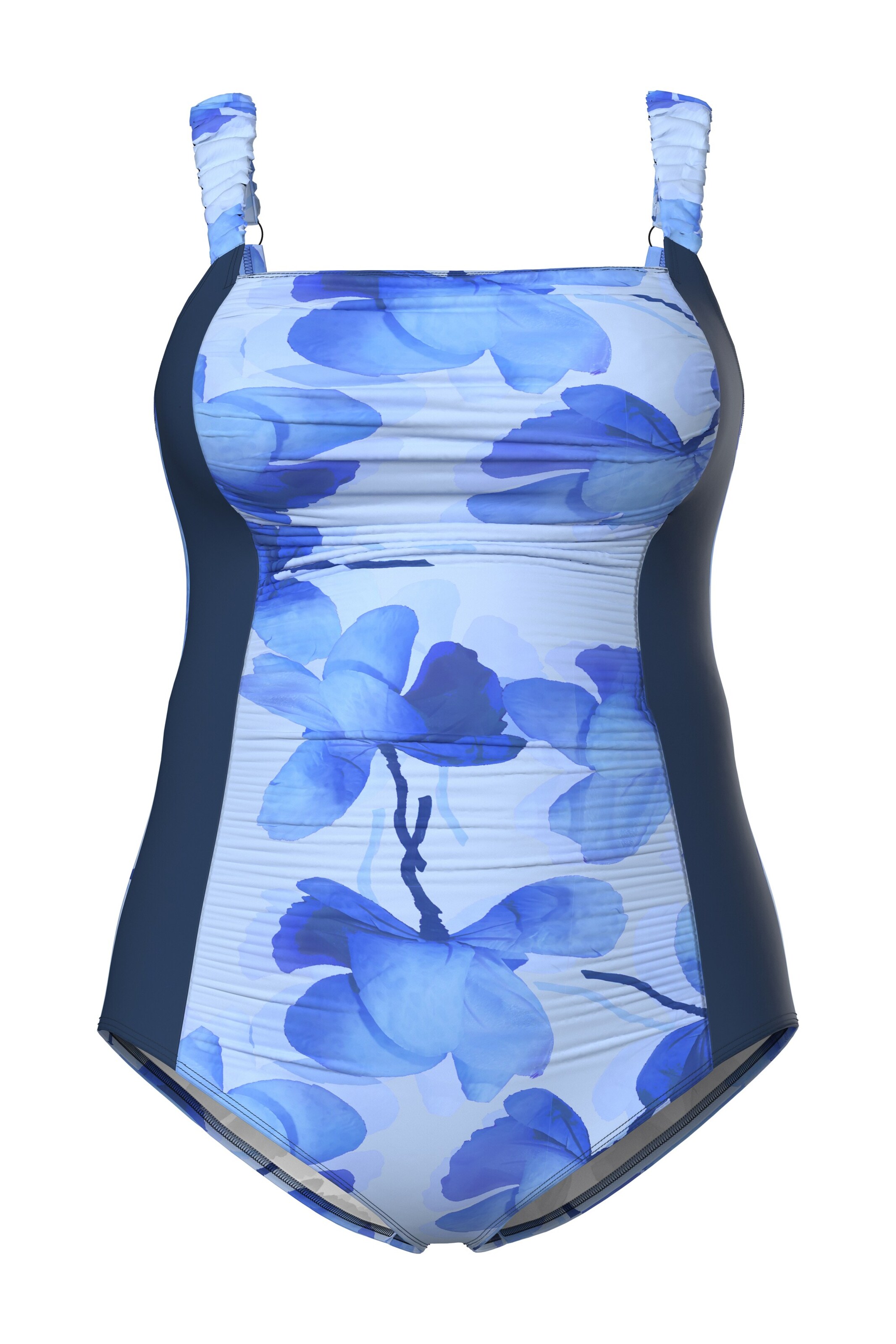 Bustier Maillot de bain Ulla Popken en bleu : devant