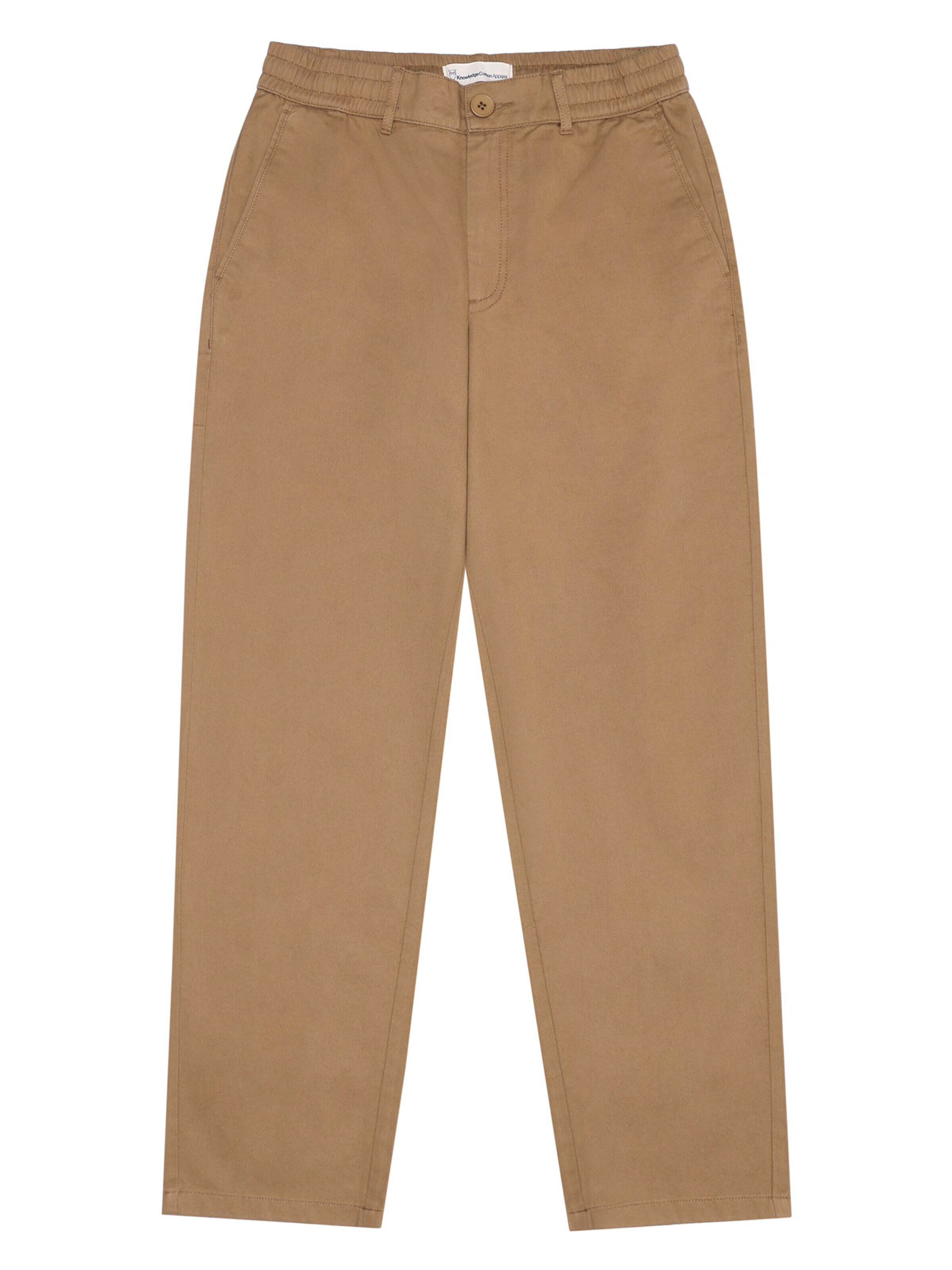KnowledgeCotton Apparel Loosefit Hose 'Chloe' in Braun: Vorderseite