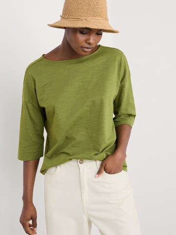 T-shirt 'Tremayne Quay' Seasalt Cornwall en vert : devant
