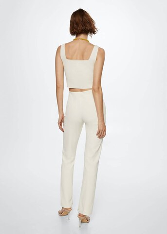 MANGO Flared Pants 'Maggie' in Beige