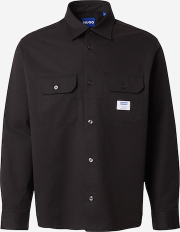 Coupe regular Chemise 'Ekynone_1' HUGO en noir : devant