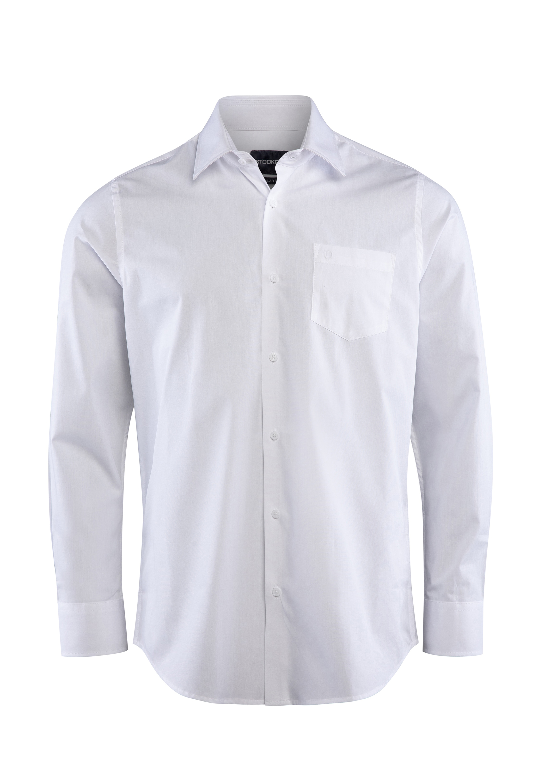 Stooker Men Button Up Shirt 'Hugh' in White: front
