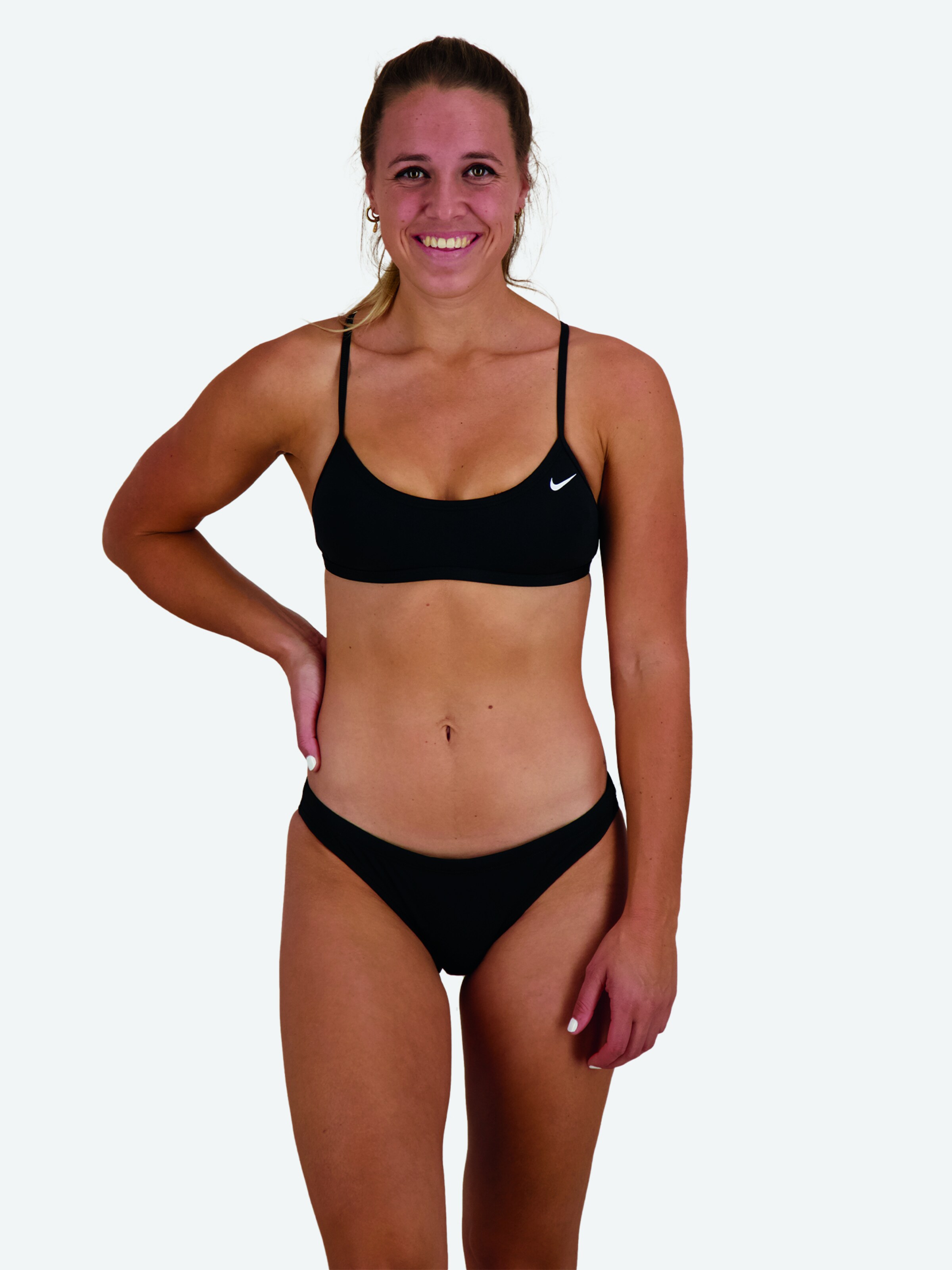 Nike Swim Bikinitop in Schwarz 