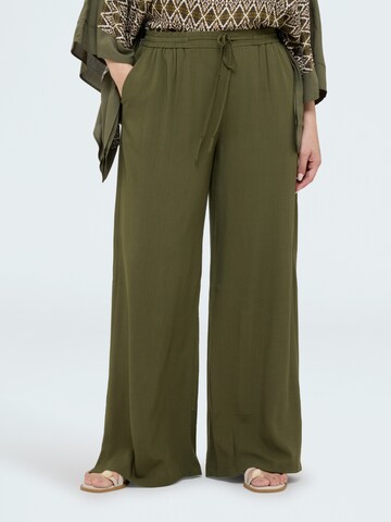 Wide leg Pantaloni di Fiorella Rubino in verde