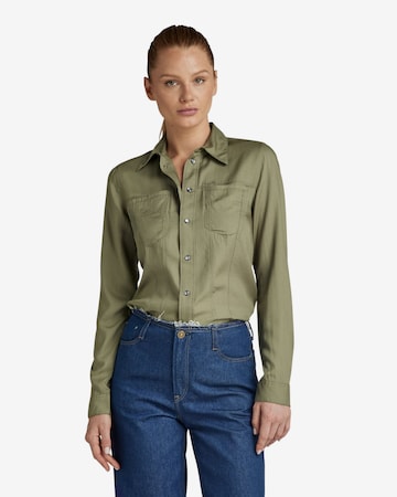 G-Star RAW Blouse in Groen: voorkant