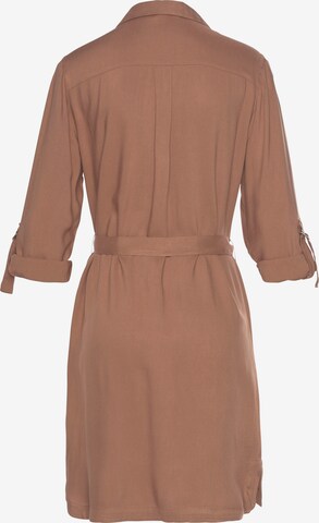 LASCANA Shirt Dress in Brown