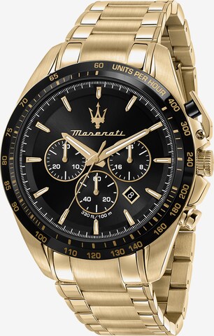 Maserati Analog Watch 'Traguardo' in Gold: front