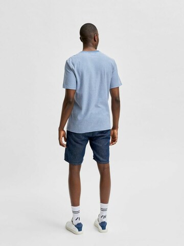 SELECTED HOMME T-Shirt 'Tristan' in Blau