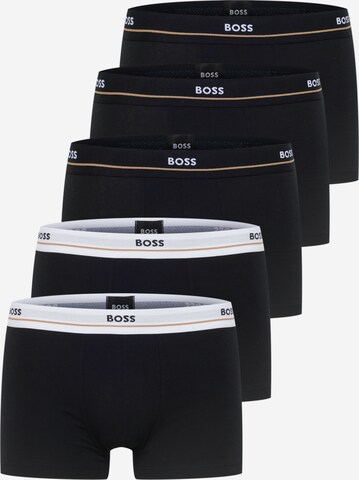 BOSS Boxershorts 'Essential' in Zwart: voorkant