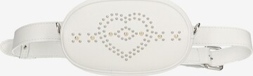 Marsupio 'Marsupio donna pelle sauvage con borchie cuore Made in Italy' di Gave Lux in bianco: frontale
