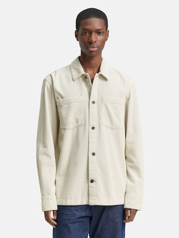 TOM TAILOR DENIM Regular fit Button Up Shirt in White: front