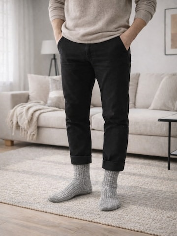 NERS Socken 'Wool Nordic'‌‌‌‌‌‌‌‌‌ in Grau: Vorderseite