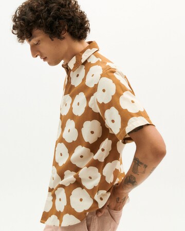 Thinking MU Regular fit Button Up Shirt 'Tom' in Beige