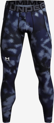 UNDER ARMOUR Skinny Workout Pants ' HeatGear ' in Blue: front