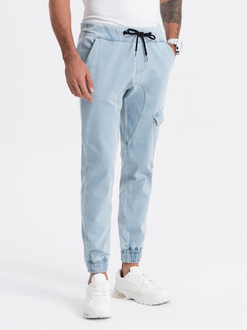 Effilé Jeans cargo 'PADJ-0112' Ombre en bleu : devant