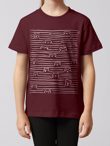 watabout.kids Shirt 'Doodle Dogs' in Rood: voorkant