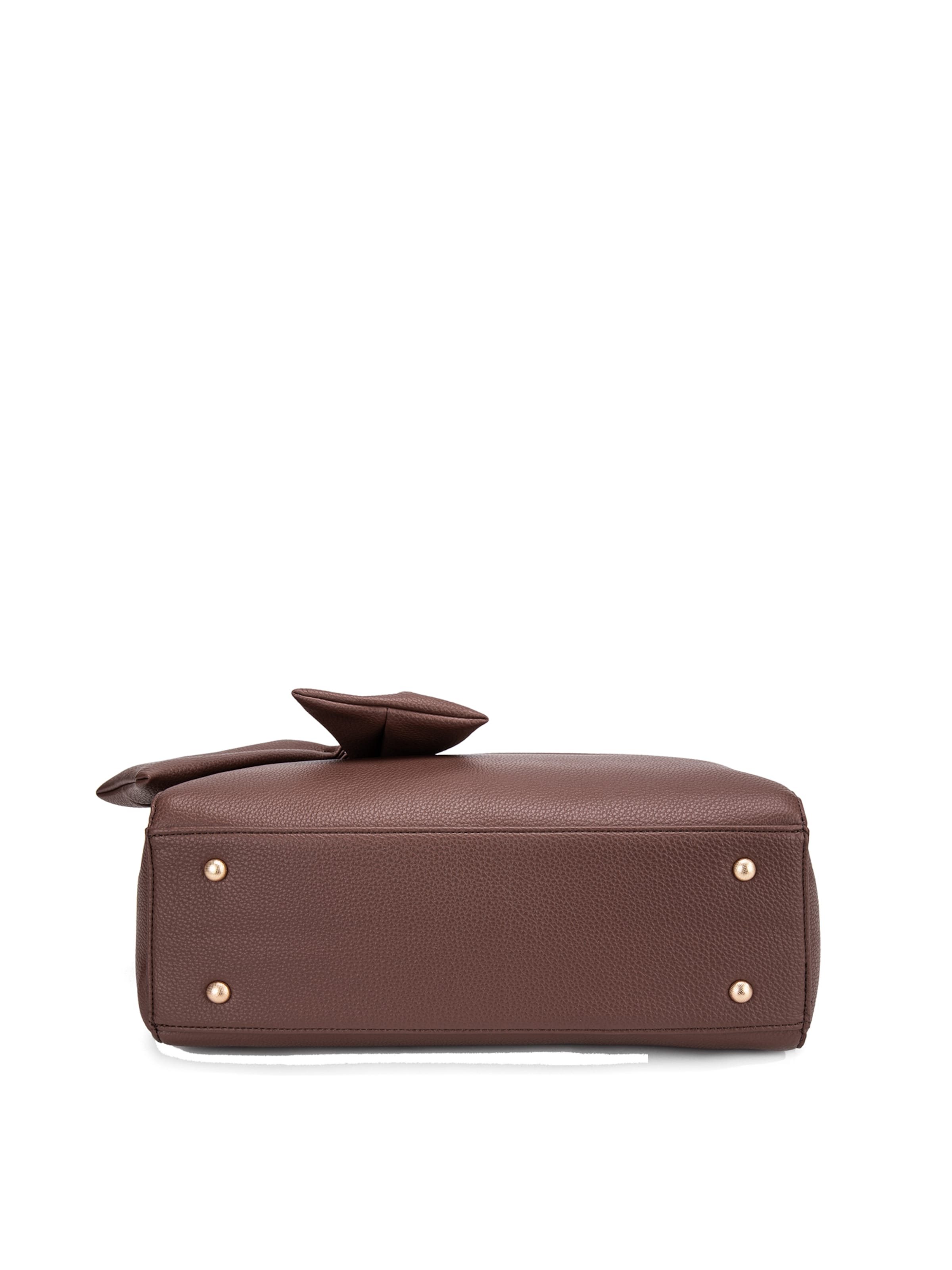 Borsa a spalla 'Borsa a Spalla Donna Velvetine Elite - Pelle Vegana PU con Fiocco' di Diana&Co. in marrone