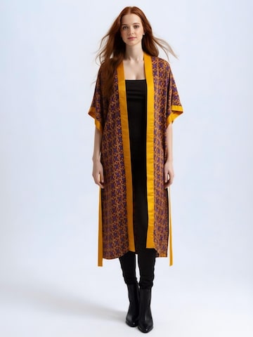 Shop Karey Kimono 'Golden Mirage mid Kimono'‌ in Orange: Vorderseite